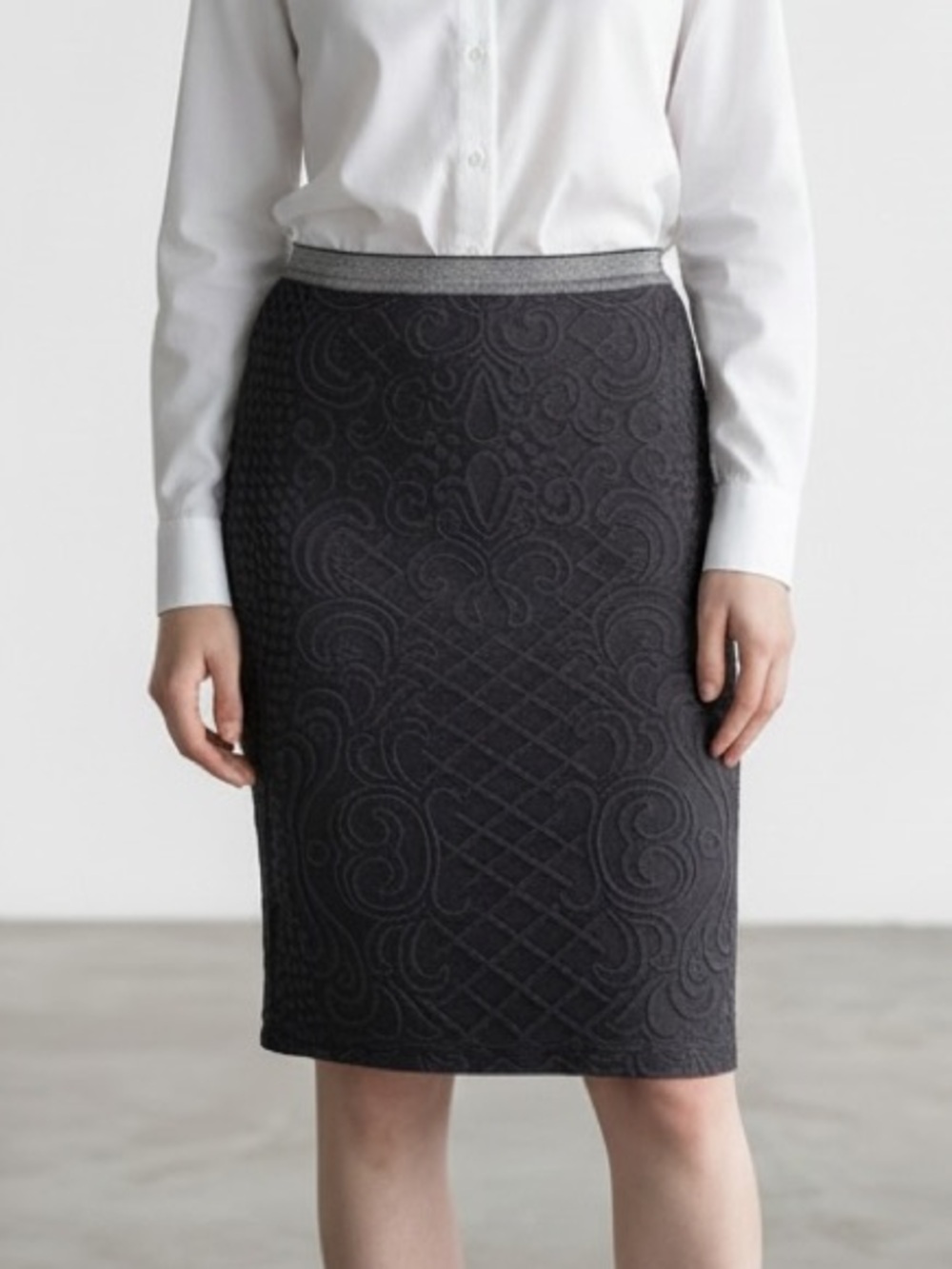 Moulinette Soeurs Black Textured Skirt